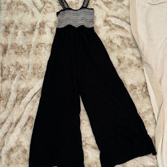 miami black jumpsuit with elastic top | Sz S - Picture 2 of 4